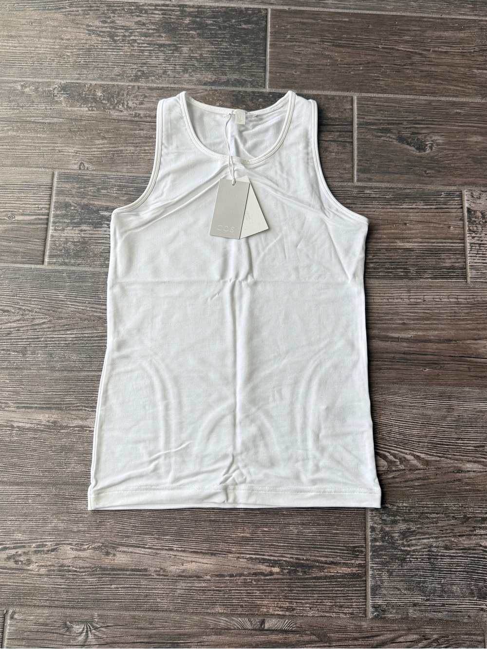 COS Women White Basic Minimalist Tank Top With Tags